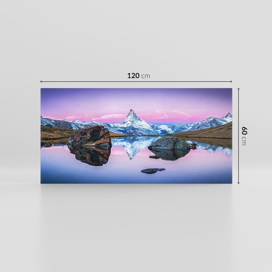 Obraz na płótnie 120x60 - Wielkość górskiego krajobrazu - lodowiec, góry