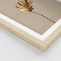 Plakat w ramie 30x40 - Piękno w Detalu - złoty, liść - rama drewno