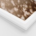 Plakat w ramie 30x40 - Abstrakcyjna Kompozycja: Cień na Ścianie - cień na ścianie, beżowe kolory - rama biała