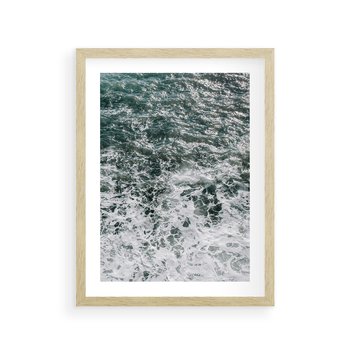 Plakat w ramie 50x70 - Sztormowa Przygoda - morze, ocean - rama drewno