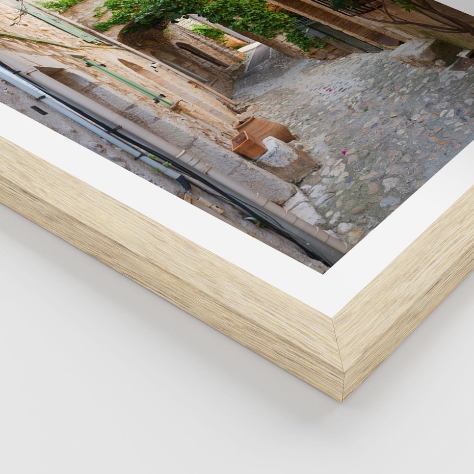 Plakat w ramie 30x40 - Ścieżka W Nieskończoność - uliczka, perspektywa - rama drewno