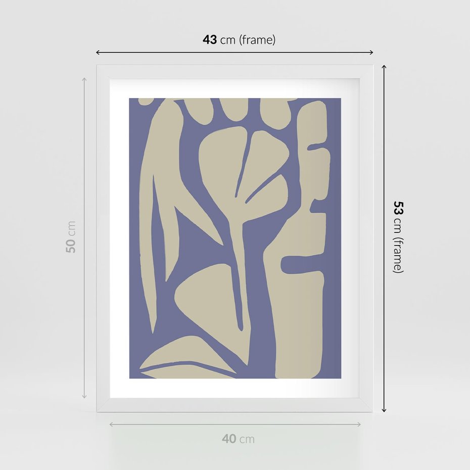 Plakat w ramie 40x50 - Echa Wizualnej Transcendencji - skandynawski styl, plakat - rama biała