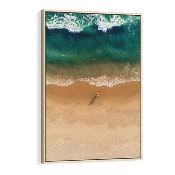 Obraz w ramie 80x120 - Oaza Relaksu - plaża, morze - rama drewno