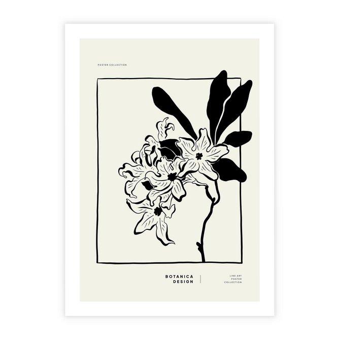 Plakat bez ramy 21x30 - Kwiatowe przestrzenie - kwiat, grafika