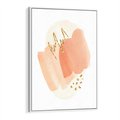 Obraz w ramie 70x100 - Rozbijające Plamy - abstrakcyjne akwarelowe plamy, minimalizm - rama biała