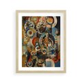 Plakat w ramie 40x50 - Podróżne Wizje Aberracji - abstrakcyjny obraz, mnogość kolorów - rama drewno