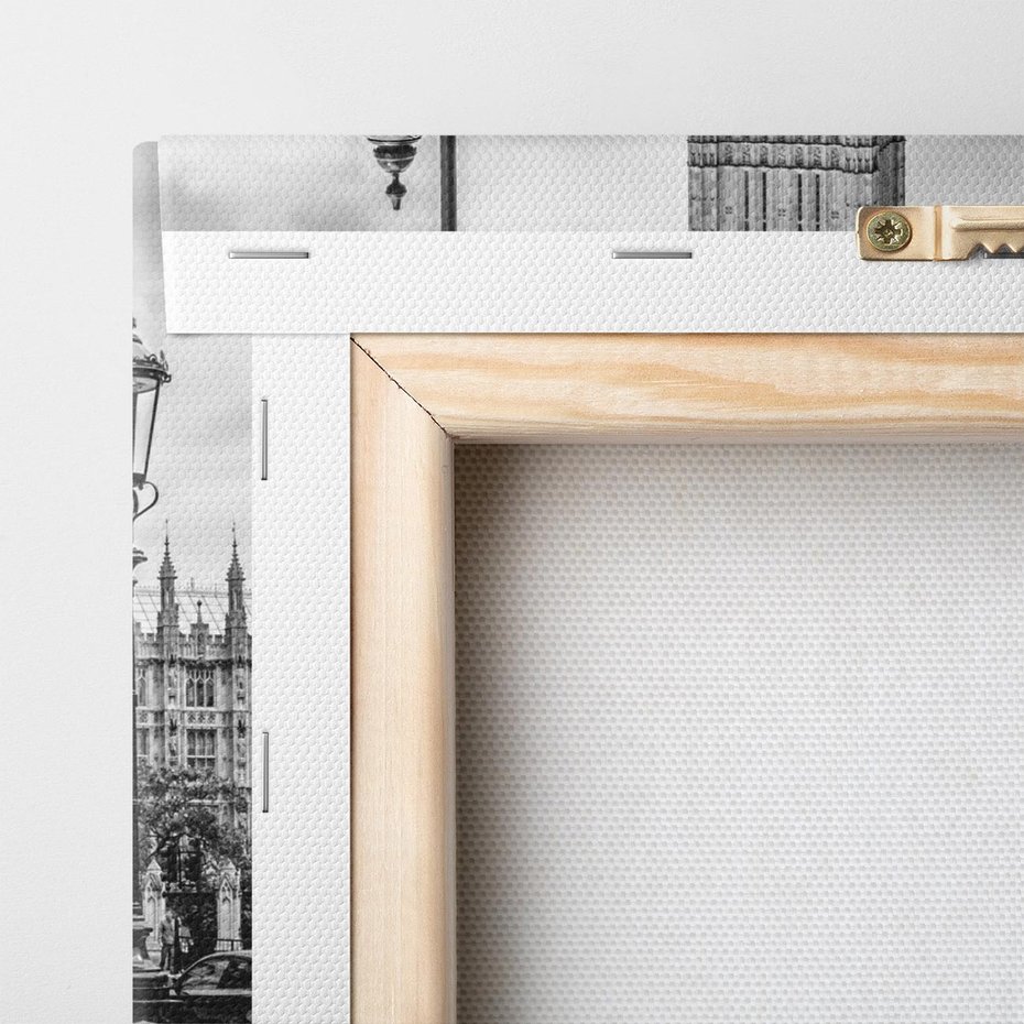 Obraz na płótnie 80x120 - Kontrastująca Budka w Londynie - Londyn, budka