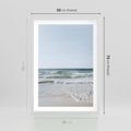 Plakat w ramie 50x70 - Spokój nad Brzegiem - plaża, morze - rama biała