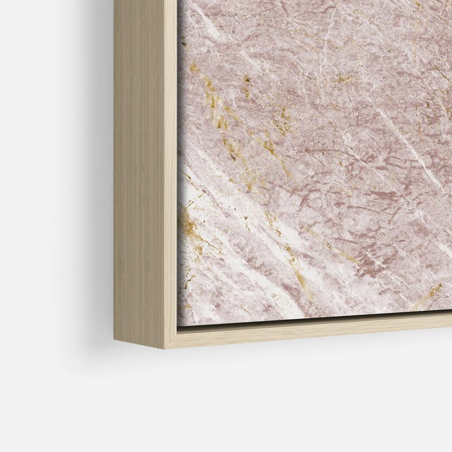 Obraz w ramie 70x50 - Wyjątkowa Stylizacja - marmur, złoto - rama drewno