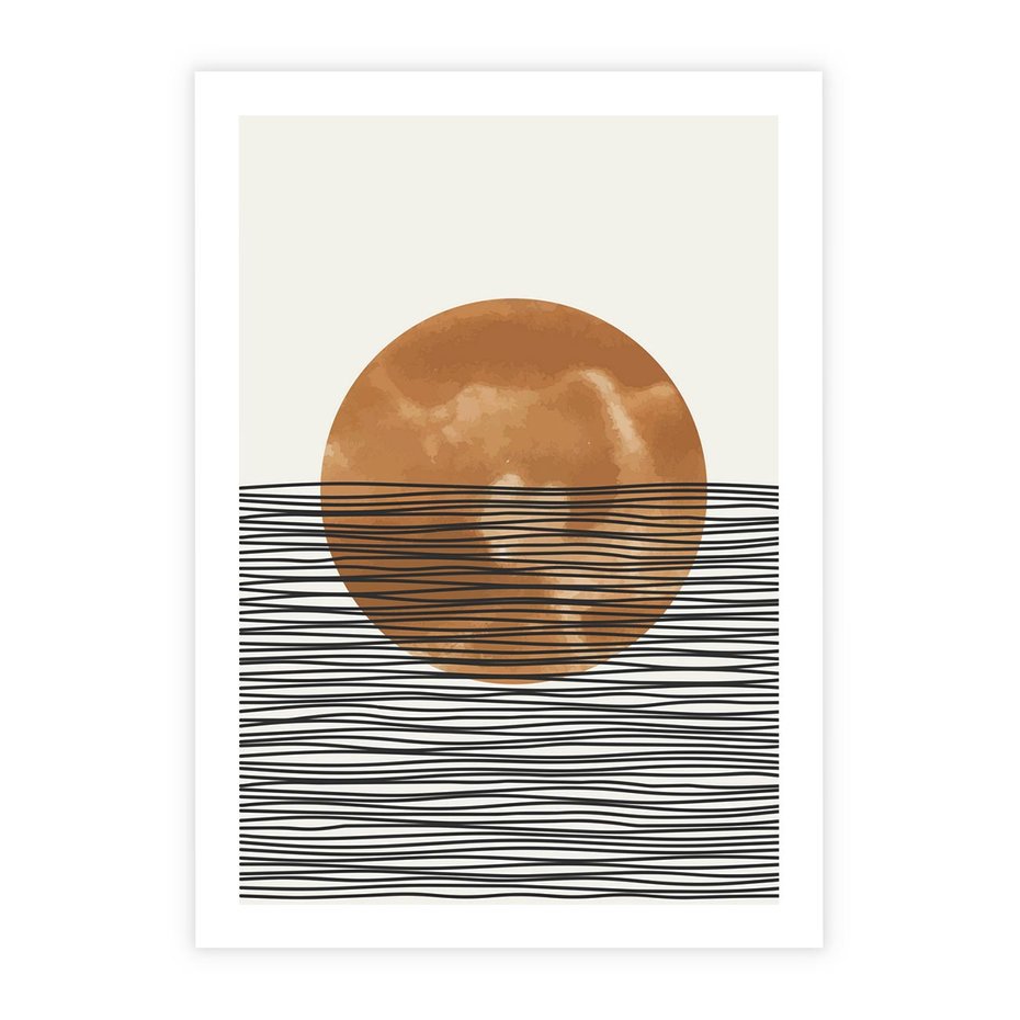 Plakat bez ramy 30x40 - Okrąg Mocy - boho obraz, geometria