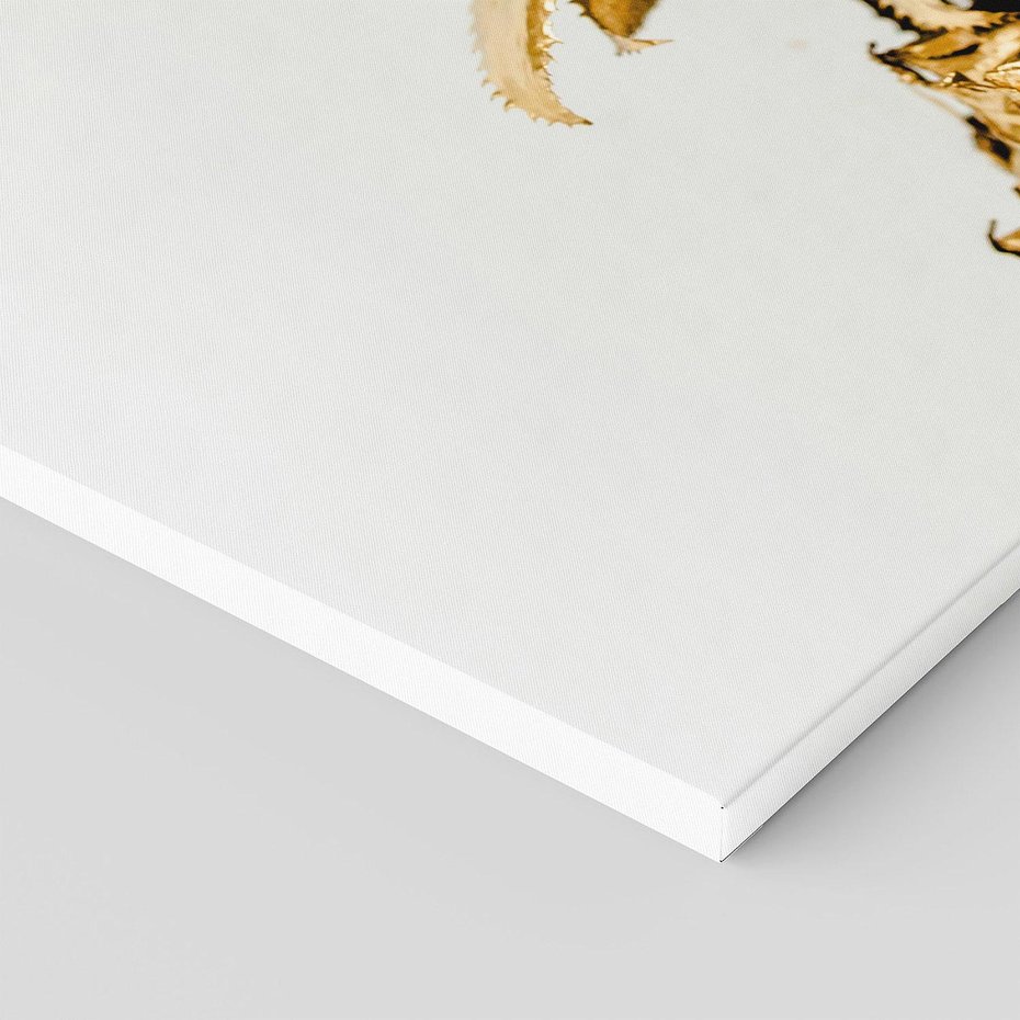 Obraz na płótnie 90x30 - Ekskluzywny Akcent - złoty, ananas