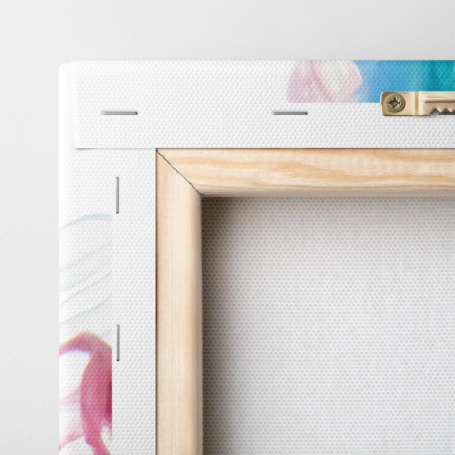 Obraz na płótnie 90x30 - Abstrakcyjne Pastelowe Piękno - abstrakcja, pastelowe