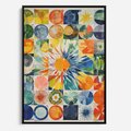 Obraz w ramie 70x100 - Rozkwitające Wzory Abstrakcji - abstrakcyjny obraz, mnogość kolorów - rama czarna