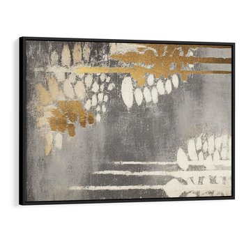 Obraz w ramie 70x50 - Malowane impresje zmysłów - abstrakcyjne plamy, linie - rama czarna