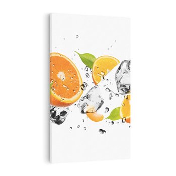 Obraz na płótnie 80x120 - Słoneczne pomarańcze z wodą - pomarańcze, woda