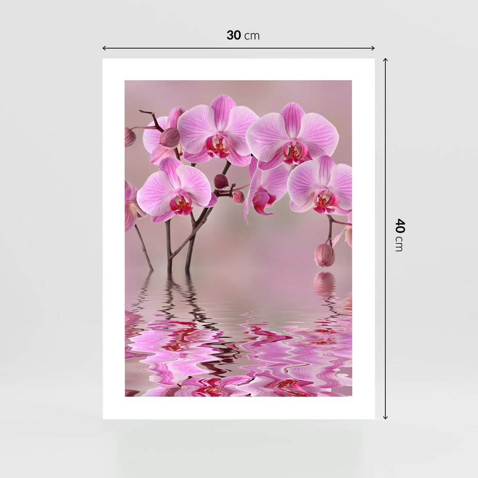 Plakat bez ramy 30x40 - Relaksacyjne spa w otoczeniu storczyka - spa, storczyk