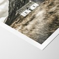Plakat bez ramy 30x40 - Biały Domek w Sepii: Wiejski Urok - domek w górach, kolory sepii