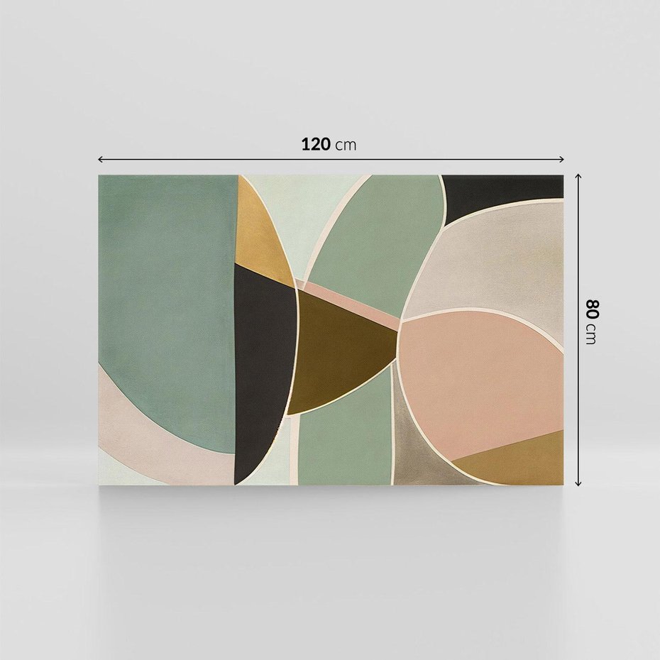 Obraz na płótnie 120x80 - Abstrakcyjne Pudry - abstrakcyjne kształty, plamy