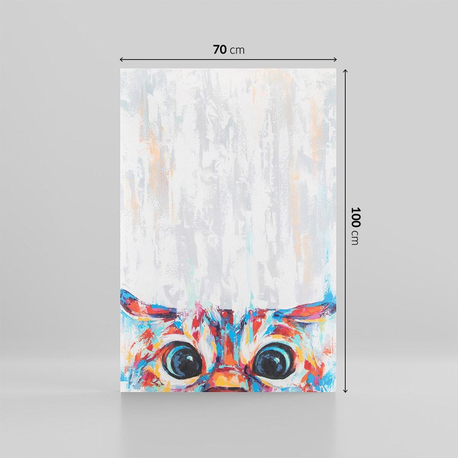 Obraz na płótnie 70x100 - Co ja Widzę - obraz olejny, śmieszny obraz kota