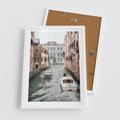 Plakat w ramie 50x70 - Wenecja na Twojej Ścianie - wenecja, kanały - rama biała