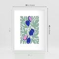 Plakat w ramie 30x40 - Figi Fioletu - figi, sztuka nowoczesna - rama biała