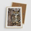 Plakat w ramie 50x70 - Tajemniczy Stróż - sowa, las - rama drewno