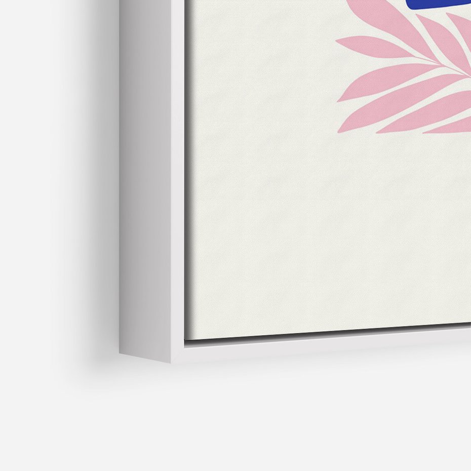 Obraz w ramie 70x100 - Żart z Czaszką - abstrakcja, sztuka nowoczesna - rama biała