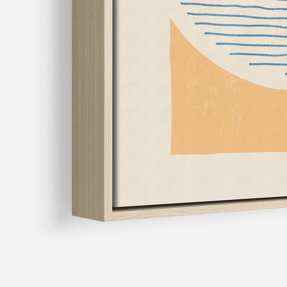 Obraz w ramie 70x100 - Rozbijająca Opowieść - geometryczne kształty, koła - rama drewno