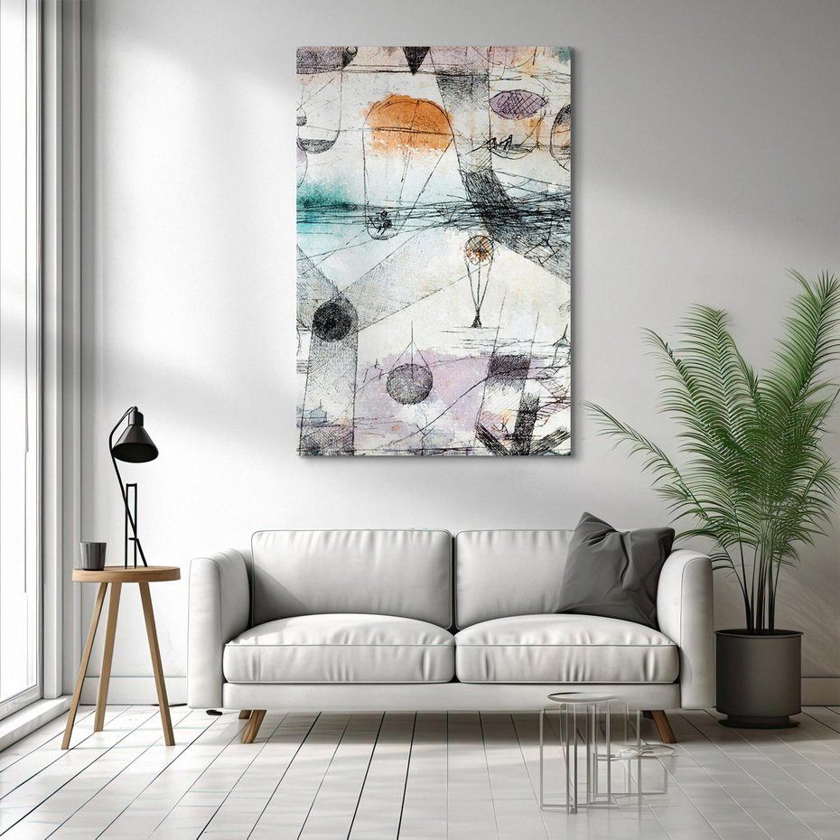 Obraz na płótnie 70x100 - In the realm of air 1917, Paul Klee - Reprodukcja - reprodukcja, obraz na płótnie