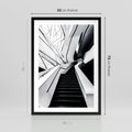 Plakat w ramie 50x70 - Współczesne Kształty - architektura, nowoczesne formy - rama czarna