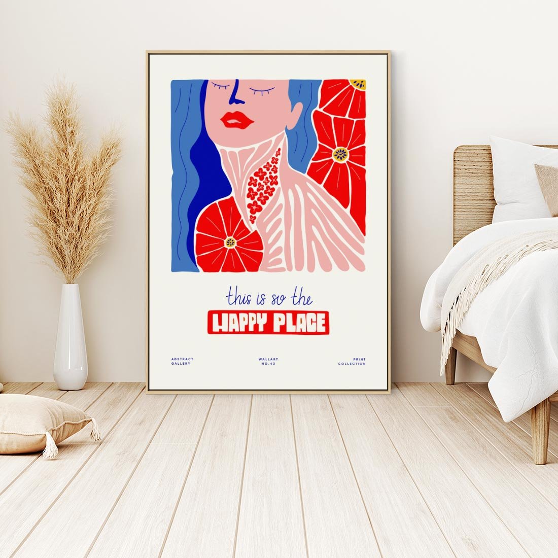 Obraz w ramie 70x100 - Abstrakcyjna Afirmacja - sztuka nowoczesna, abstrakcyjny styl - rama drewno