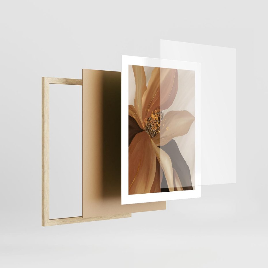 Plakat w ramie 30x40 - Wyraz Luksusu - sztuka, nowoczesna - rama drewno