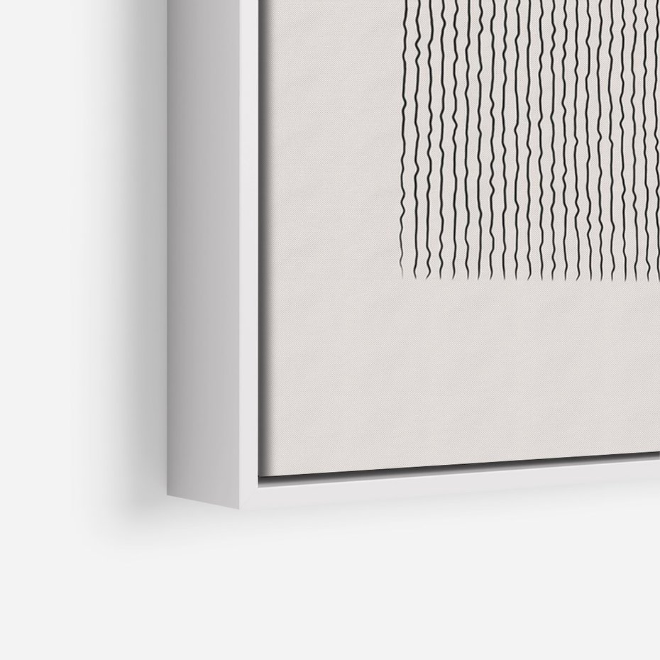 Obraz w ramie 70x100 - Wewnętrzne Widzenia - abstrakcyjna kompozycja, półkole - rama biała