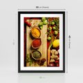 Plakat w ramie 30x40 - Smakowy Zmysł - przyprawy, kuchnia - rama czarna