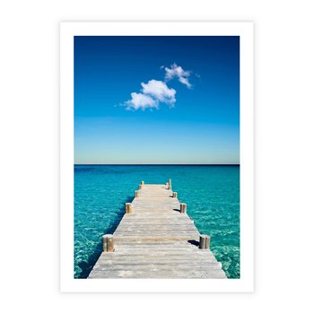 Plakat bez ramy 30x40 - Letnie Morskie Uczucie - morze, pomost