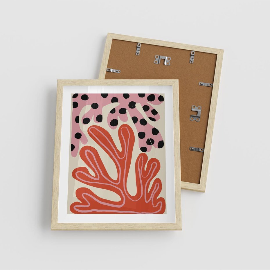 Plakat w ramie 40x50 - Księga Pastelowych Impulsów - abstrakcyjny obraz, plakat - rama drewno