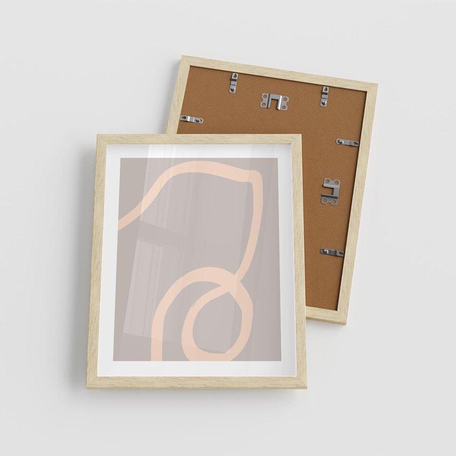 Plakat w ramie 40x50 - Wystylizowana Rewolucja - minimalistyczny obraz, nowoczesny - rama drewno