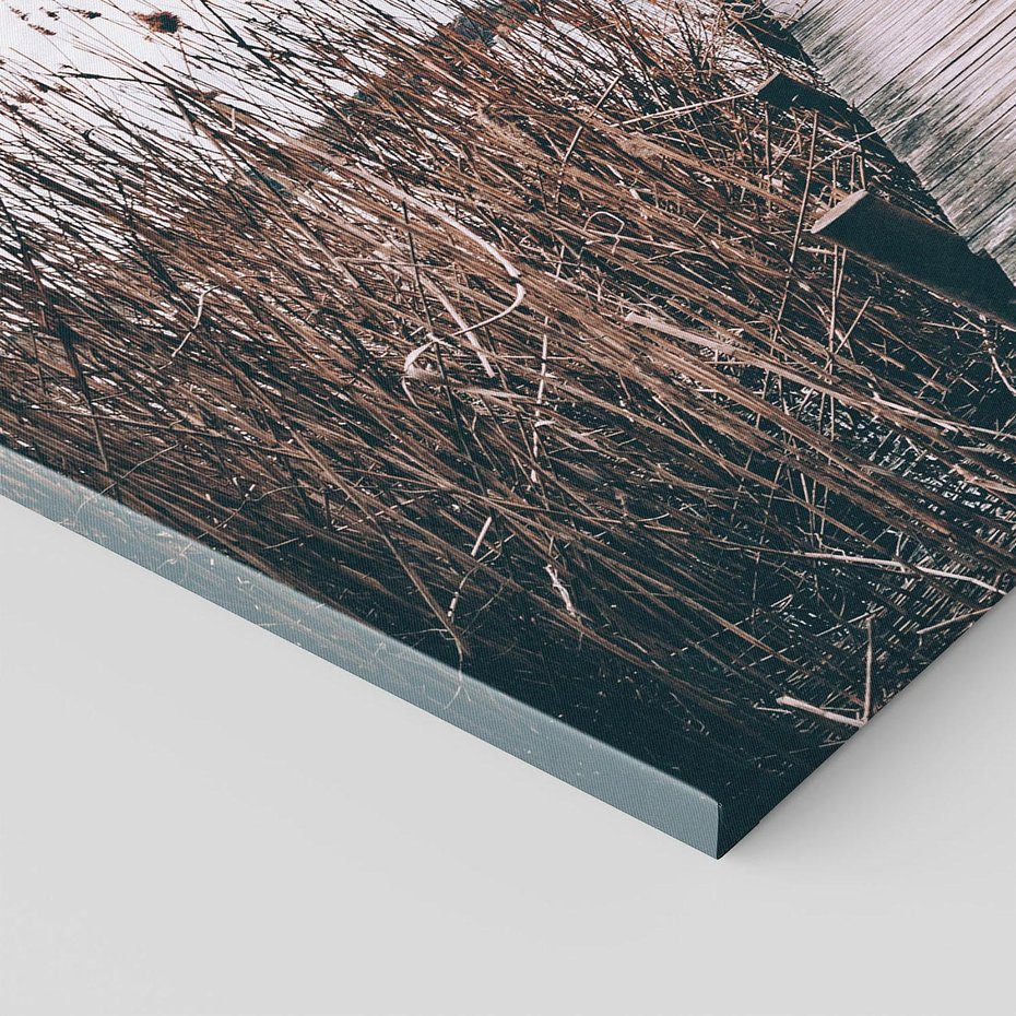 Obraz na płótnie 120x80 - Mglisty krajobraz - pomost, morze