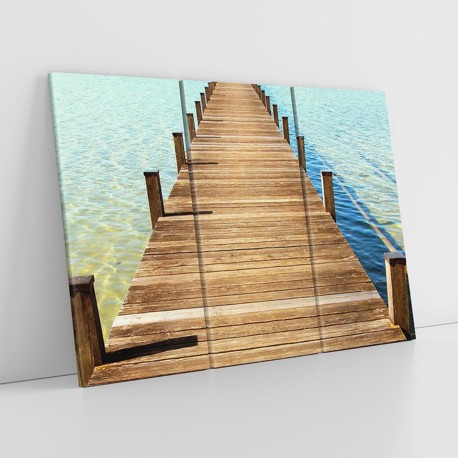 Obraz na płótnie 120x80 - Pomost nad morską przestrzenią - pomost, morze