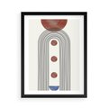 Plakat w ramie 50x70 - Symfonia Kształtów - nowoczesny plakat, styl midcentury - rama czarna