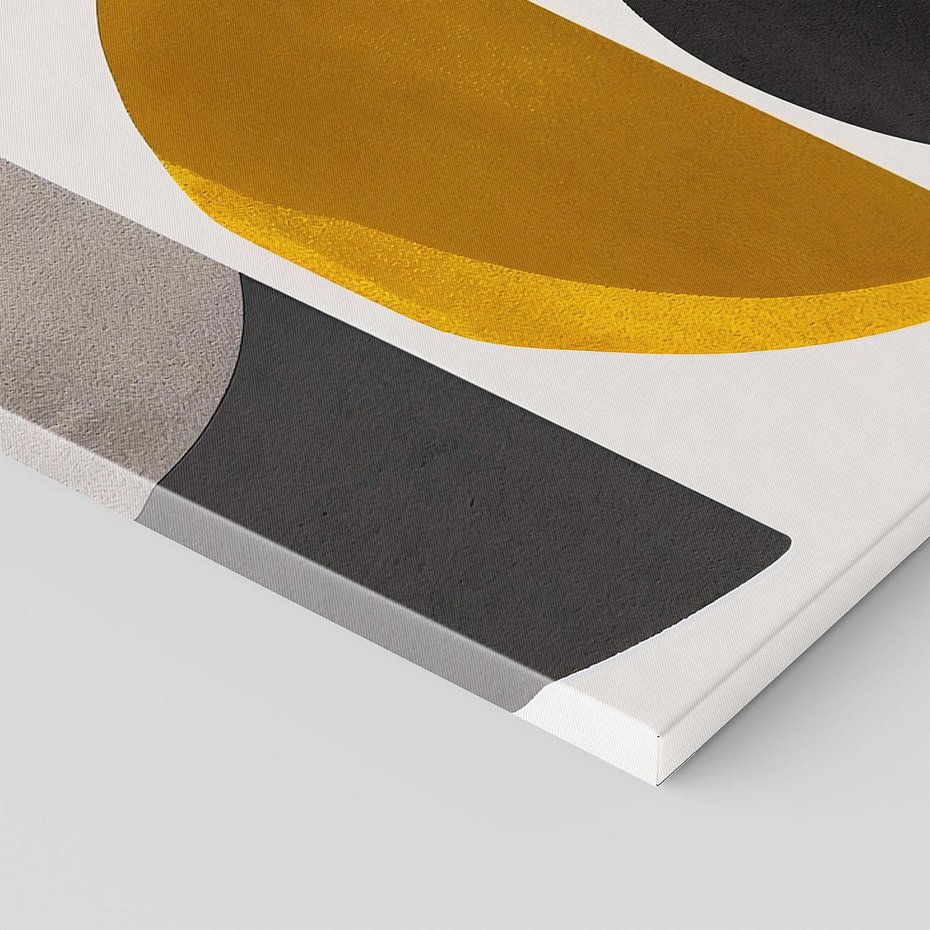 Obraz na płótnie 40x40 - Tajemnice sztuki odkryte - geometryczne półkola, kształty