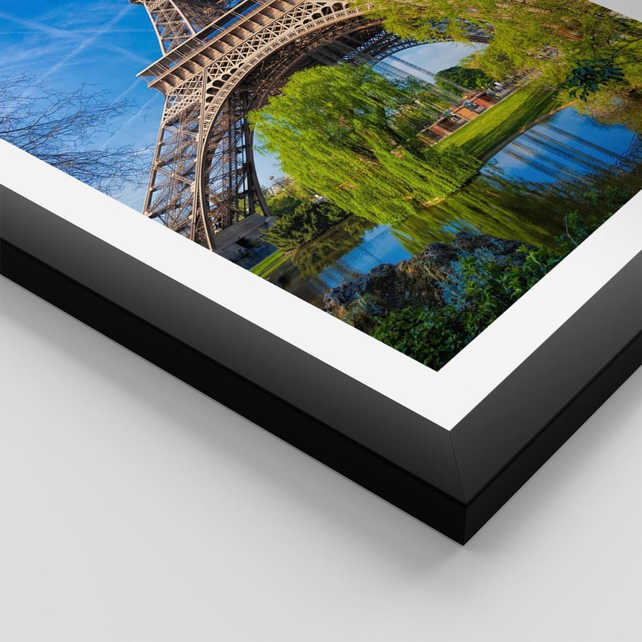 Plakat w ramie 40x50 - Wieża Eiffla w Paryżu - Eiffla, Paryż - rama czarna
