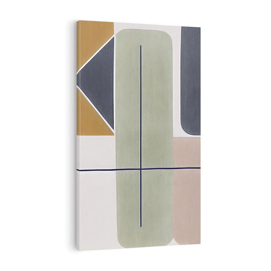 Obraz na płótnie 50x70 - Sztuka Abstrakcji - geometryczne kształty, kolorowe prostokąty