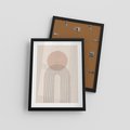 Plakat w ramie 30x40 - Konturem Zdefiniowane - boho plakat, minimalizm - rama czarna