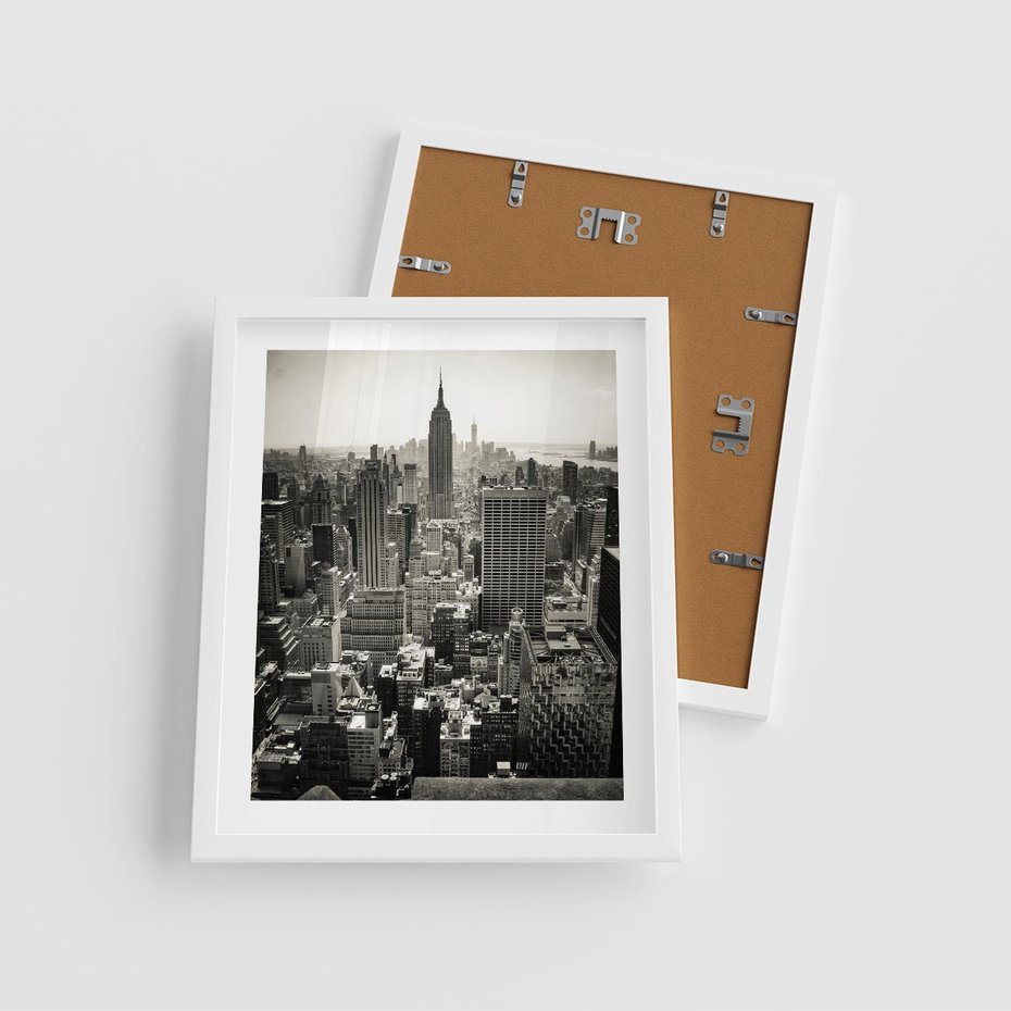 Plakat w ramie 40x50 - Dusza wielkiego miasta - Manhattan, Nowy Jork - rama biała