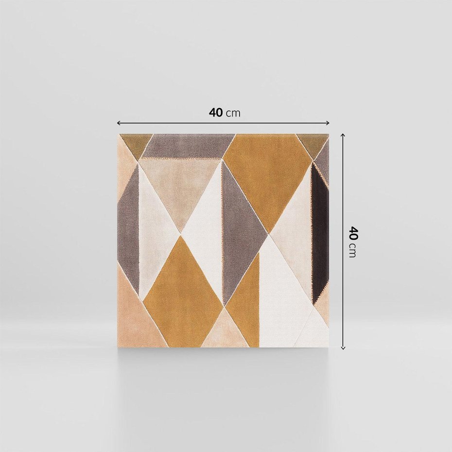 Obraz na płótnie 40x40 - Odblaski niespełnionych marzeń - kompozycja z trójkątów, mix kolorów ziemi
