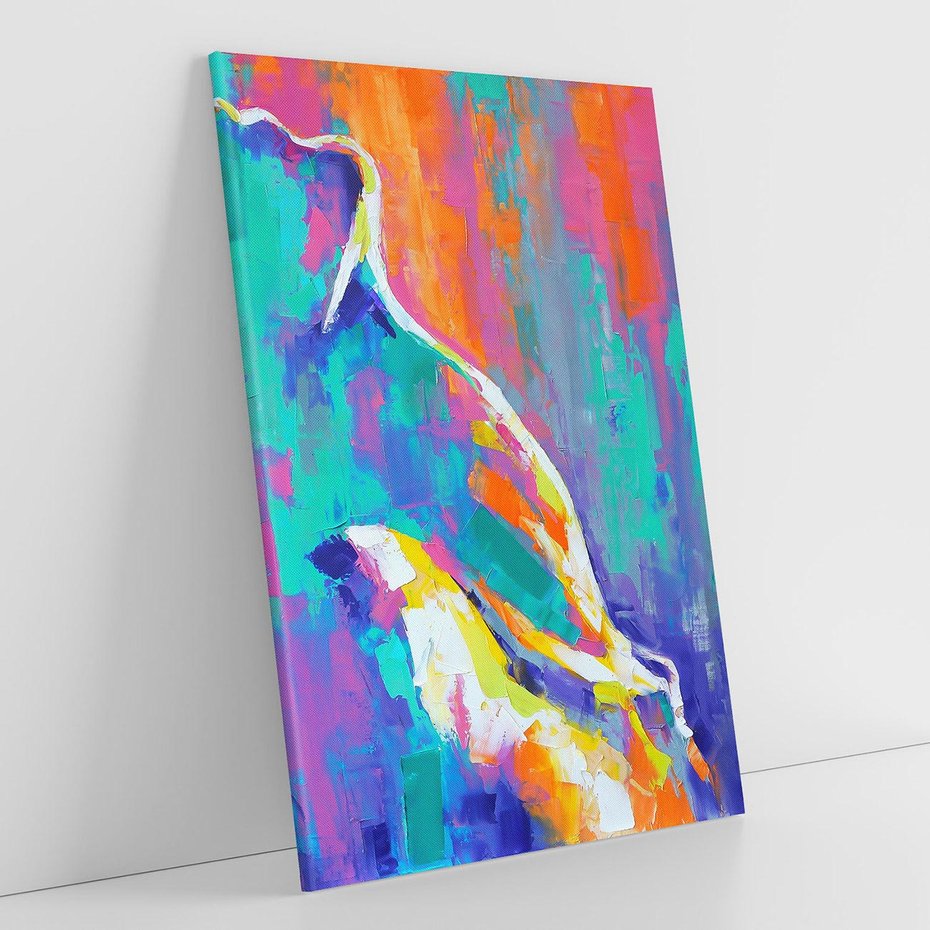 Obraz na płótnie 70x100 - Olejne Wibrujące Emocje - abstrakcyjny obraz, różne kolorowe maźnięcia pędzla