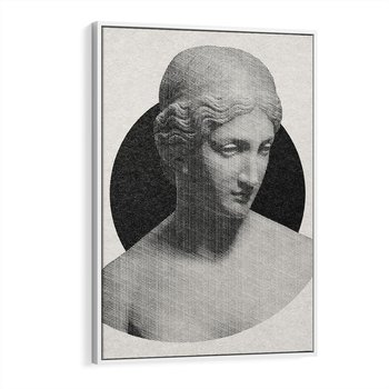 Obraz w ramie 80x120 - Sztuka Zeszłych Czasów - antyczna rzeźba kobiety, posąg - rama biała