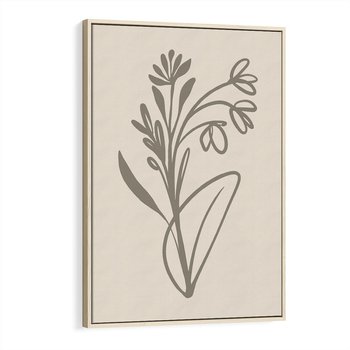 Obraz w ramie 70x100 - Kwiatowe Spektrum - nowoczesny plakat, subtelna sztuka - rama drewno