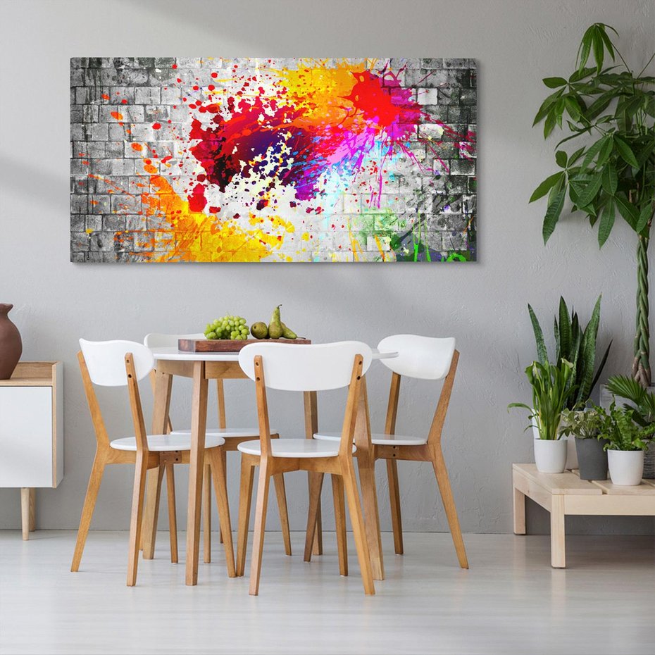 Obraz na płótnie 120x60 - Ekspresja Graffiti - farba, graffiti